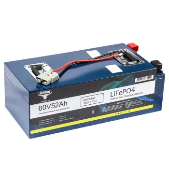 Литиевый тяговый аккумулятор Rutrike LiFePO4 60V/52Ah/80A BT (73V 10A)